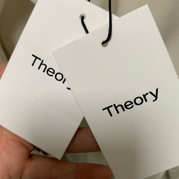 NWT soft white Theory belted “perfect raglan trench” coat - Picture 12 of 16